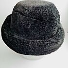 BEN BERGER Luxury Collection Black Retro Cossack Bucket Hat 3" Brim Faux Fur EUC