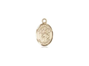 St Sebastian Medal in Solid 14k Yellow Gold - Bonyak Jewelry Bliss Manufacturing - Picture 1 of 1