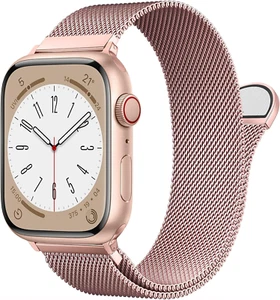Original Stainless Steel Milanese Apple Watch Band 49mm/45mm/44mm/42mm-Rose Gold - Picture 1 of 10