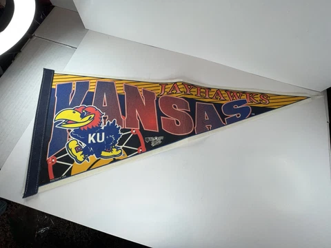 University of Kansas Jayhawks Basketball Full Size Pennant Folded Wincraft Sport Cover