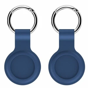 2 Confezioni Custodia Silicone Morbida Compatibile con Apple AirTags Skin Holder, Blu - Foto 1 di 6