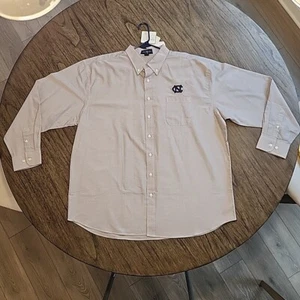New UNC Tarheels - Button Up Collared Gray Long Sleeve Shirt 2XL  - Picture 1 of 12