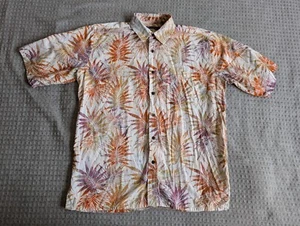 Camicia Pete Huntington adulto piccola arancione rosa floreale manica corta hawaiana tiki - Foto 1 di 9