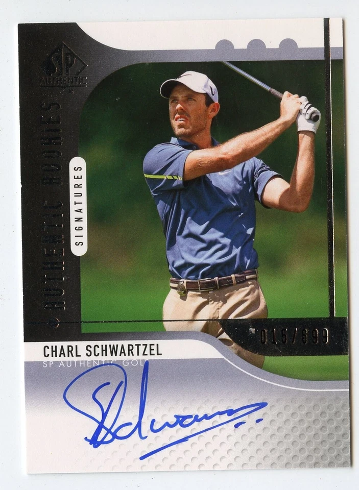 F730 CHARL SCHWARTZEL AUTO 2012 SP AUTHENTIC ROOKIES 15/699 #118 PGA GOLF RARE - Image 1 of 2