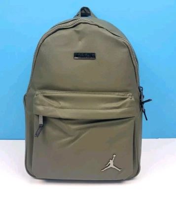 Jordan Regal Air Olive Green Canvas Faux Leather 13" Laptop Backpack NWT - Image 1 of 4
