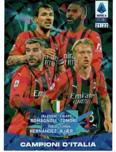 PANINI CALCIATORI CELEBRATION SET 2021-2022 CARD CS5 MILAN (CAMPIONI D'ITALIA) - Picture 1 of 2