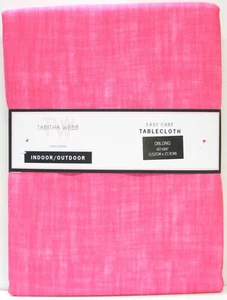 Tabitha Webb Easy Care Outdoor Fabric Tablecloth Kendra Hot Pink 60 x 84 - NEW - Picture 1 of 1