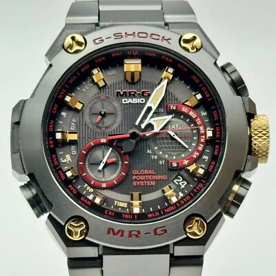 Como Nuevo Reloj CASIO G-SHOCK MR-G MRG-G1000B-1A4JR Rojo Armadura Titanio Resistente Solar Foto 1 de 4