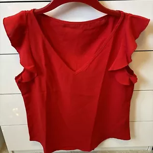 SHEIN Red Blouse Size XS - Picture 1 of 6