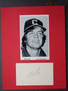 1978-79 Cleveland Indians Ted Cox 6 for 6 Hit Record signed autograph & photo -- - Picture 1 of 1