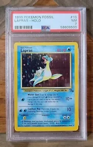 Pokémon WOTC 1999 Fossil Lapras 10/62 PSA 7 HOLO Vintage NEAR MINT* - Picture 1 of 2