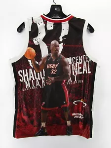 VINTAGE Shaquille O Neal Jersey Boys 18 20 Black Miami Heat Majestic Portrait - Picture 1 of 10
