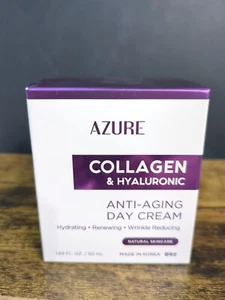 Azure Collagen & Hyaluronic Anti-Aging Night Cream Vegan Skin Cream 1.69 fl oz - Picture 1 of 5