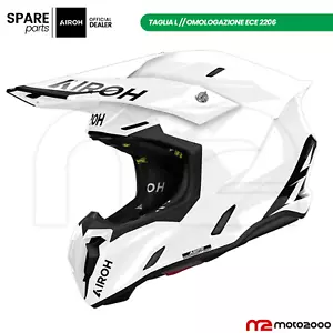 CASCO AIROH TWIST 3 COLOR WHITE GLOSS BIANCO LUCIDO ENDURO OFF ROAD TAGLIA L - Foto 1 di 6