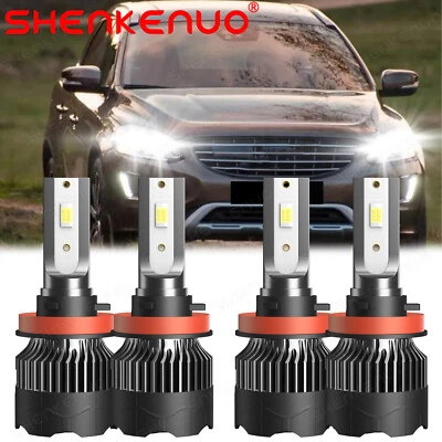 Комбинированные светодиодные лампы дальнего и ближнего света для Volvo XC60 2010 2011-2018 4x H9+H11 - Изображение 1 из 4