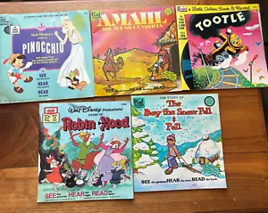 Lote de 5 libros vintage de lectura que incluyen cosas de Disney y niños - sin discos - Imagen 1 de 10