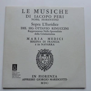 Jacopo Peri Angelo Ephrikian Le Musiche Di Iacopo Peri Nobil Fiorentino - Picture 1 of 4
