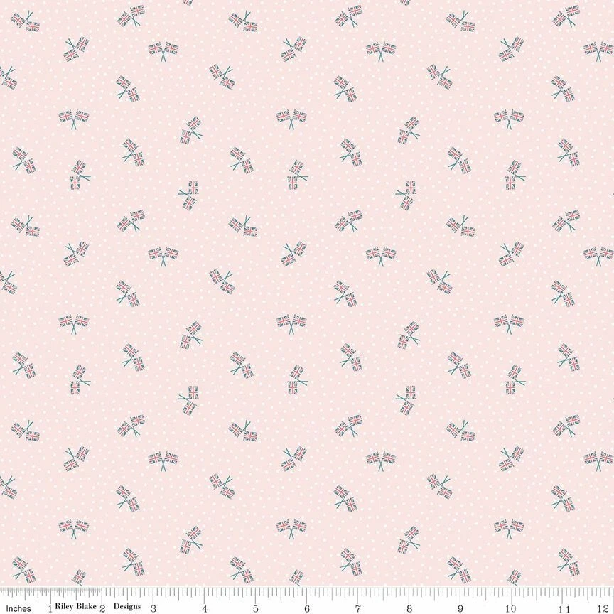 Notting Hill - Union Jack - Blush by Amy Smart for Riley Blake Designs (1/2 yd) - Image 1 of 1