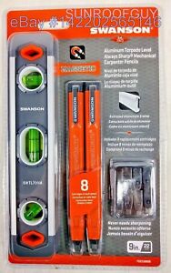 Swanson 9 Inch Aluminum Magnetic Torpedo Level & Carpenter Pencil (75210006)