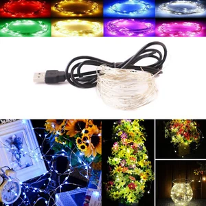 5M 10M Led String Light Usb Powered Wedding Lights Outdoor For Bedroom Flexible - Picture 1 of 21