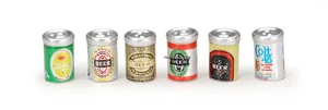 Assorted Beer Can set 6 Dollhouse Miniature Faerie Gnome Garden DA 2306-20 - Picture 1 of 4
