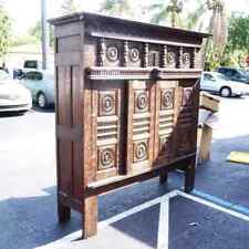 Antique French Carved Oak Cupboard