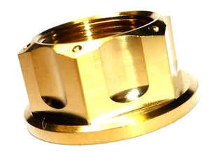 Suzuki Gsx-R 1000 2001-2025 Titan Hinterachse Spindel Flanschmutter Race Gold - Picture 1 of 9