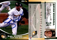 Bryan Woodall Signed 2009 Grandstand South Bend Silver Hawks #NNO29 Card