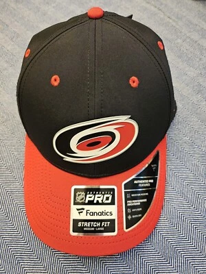 Carolina Hurricanes Fanatics Authentic Pro Hat Black Men’s Size: M/L Stretch Fit - Image 1 of 4