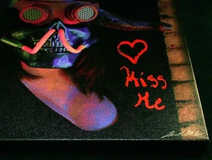 Kiss Me ~ Fantasy Apocalypse Art Graffiti ~ Limited Edition Print 16 x 20 Canvas - Bild 1 von 8