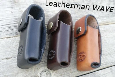 Leather Sheath for Leatherman WAVE. One Piece Riveted Design