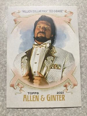 Million Dollar Man Ted Dibiase 2021 Topps Heritage WWE Topps Allen & Ginter - Image 1 of 2