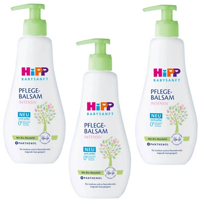 3x 300ml Hipp Babysanft Pflegebalsam Intensiv mit Bio Mandelöl + Panthenol