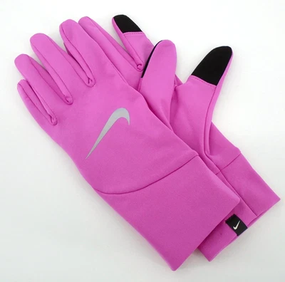 Guantes ligeros Nike Pacer para mujer adulta medianos para correr rosa/plateado Foto 1 de 4