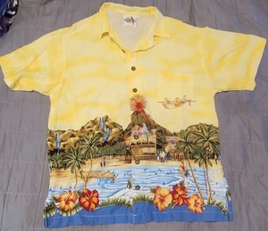 Jimmy Buffett Margaritaville Hemd Herren Large Hawaii Strand Camp Knopfleiste - Bild 1 von 8