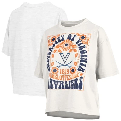 Women's Pressbox White Virginia Cavaliers Harmony Oversized T-Shirt - Image 1 of 3