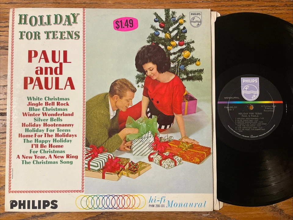 Paul & Paula Holiday For Teens LP Philips Mono Christmas 1st Press + Inner EX!!! - Image 1 of 4