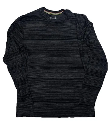 Smartwool Long Sleeve Wool Sweater Knit Gray Stripe Pullover Crewneck Men’s  XL - Image 1 of 4