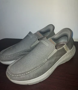 Mocassini Skechers Uomo Slip Ins 9,5M Parson – Ralven Memory Foam Sneakers Taupe - Foto 1 di 16