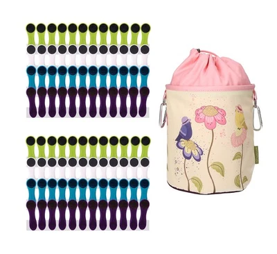 96 Wäscheklammern Softgrip Blau Grün Weiß Lila Anthrazit 1 bellaCott Klammersack - Bild 1 von 4