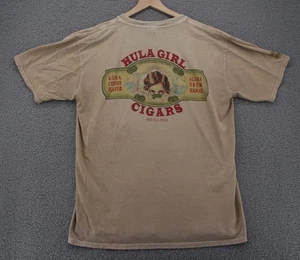 Crazy Shirts Hawaii T Shirt Herren XL Kona Kaffee gefärbt braun Hula Girl Zigarren FLECK - Bild 1 von 11