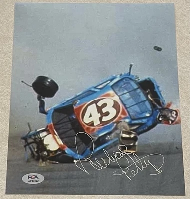 Richard Petty Signed 8x10 Photo Autographed PSA/DNA #43 The Crash - Image 1 of 2