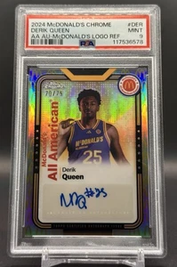 Derik Queen 2024 Topps Chrome McDonalds Logo Refractor AA Auto #/75 PSA 10 Gem - Picture 1 of 2