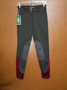 Dover Saddlery graue Wellesley Tech Knee-Patch Reithose Damen Gr. 24 NEU - Bild 1 von 14