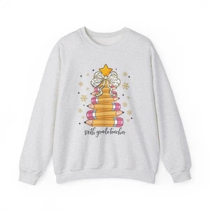 Sixth Grade Teacher 6th Sweatshirt Christmas Gifts Crewneck Shirt - Picture 1 of 5
