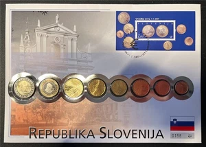 Numisbrief - Slowenienl 2007 - KMS-Satz - im Folder, limitiert, (ungeöffent) - Picture 1 of 2