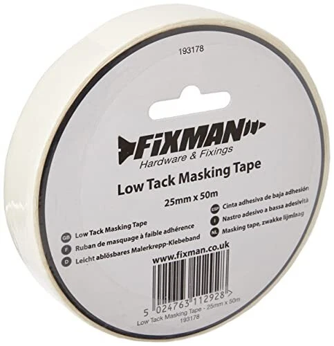 FIXMAN Silverline, Nastro adesivo a bassa adesività, 25 x 50 mm (A7e) - Immagine 1 di 1