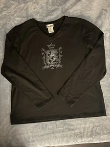 WALT DISNEY WORLD LONG SLEEVE SHIRT MICKEY MOUSE EMERALDS WOMANS XXXL - Picture 1 of 10