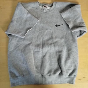 Vintage Nike Crew Neck Shortsleeve Sweatshirt Mens S Gray Swoosh Made in USA - Picture 1 of 15