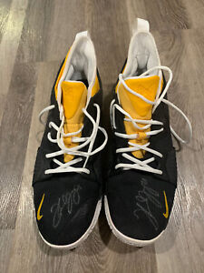 Thaddeus Young Auto Signed Game Used Shoes Indiana Pacers Nike PG Paul George